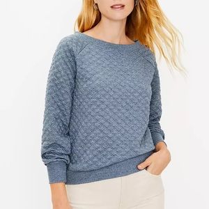 Loft Quilted Sweatshirt M